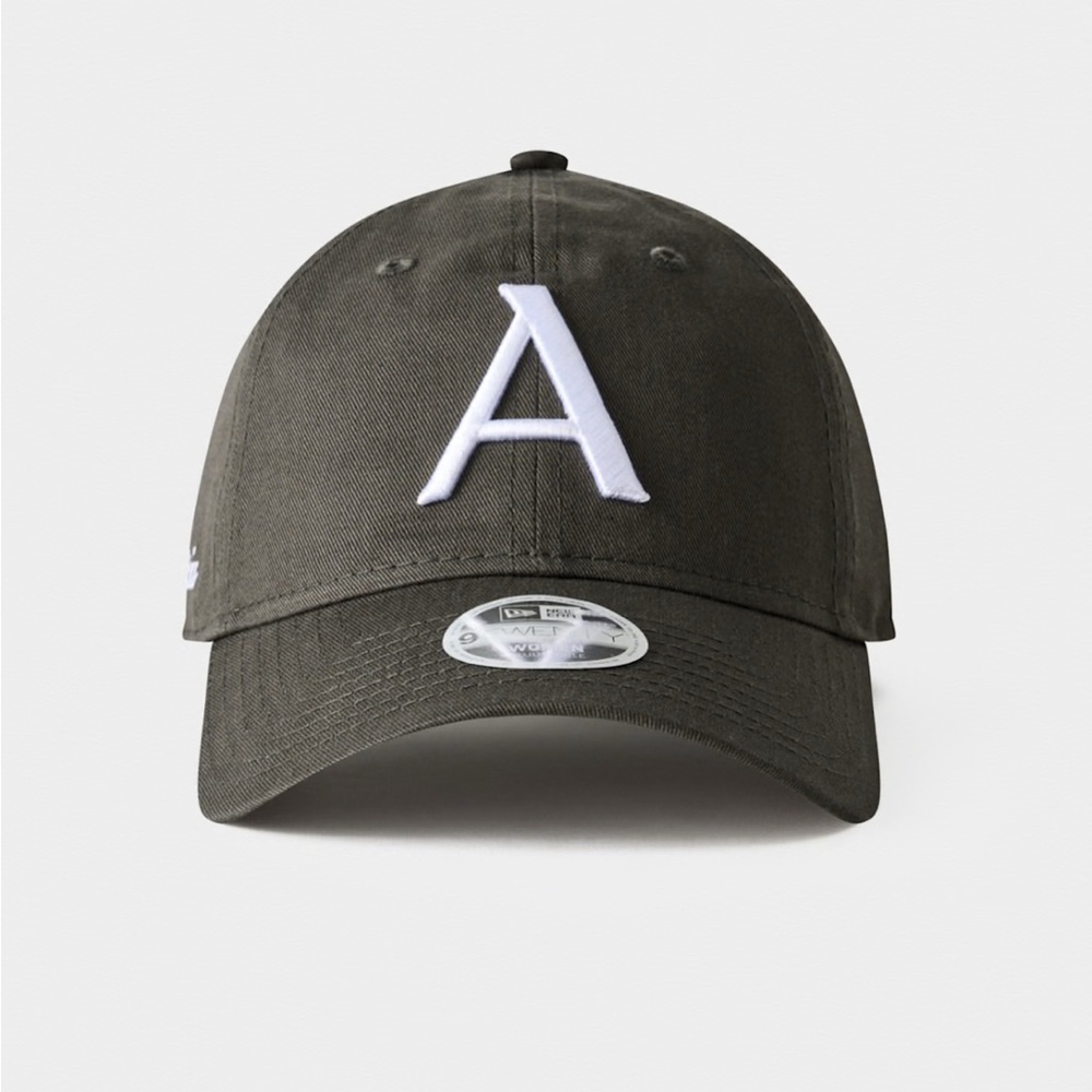 Aritzia Dark Olive Cap with White Logo